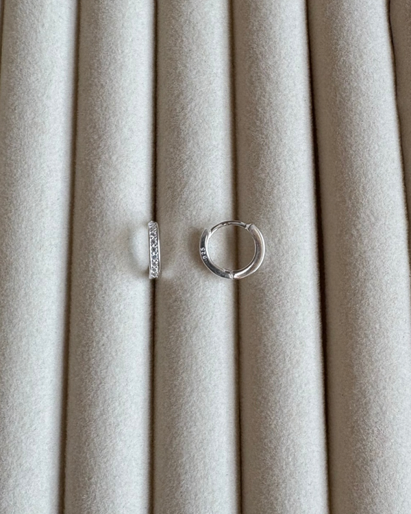 Producto - Aros clásicos cubano italiano cubic 1.2cmd de plata 925