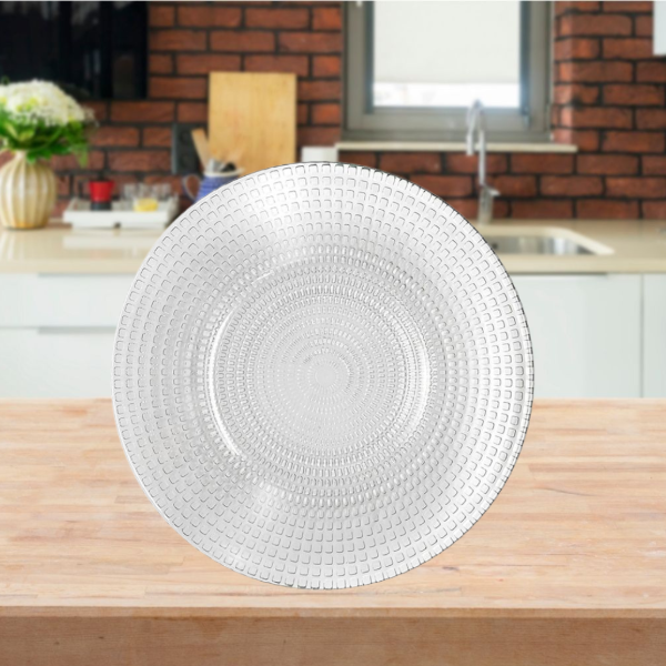 Producto - Plato playo de vidrio 27cm Durax Firenze x 6