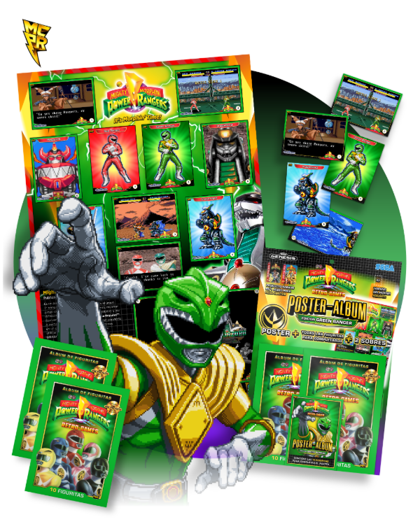 Producto - Poster-Album 1 / Mighty Mophin Power Rangers para SEGA Genesis, Ed. Green Ranger