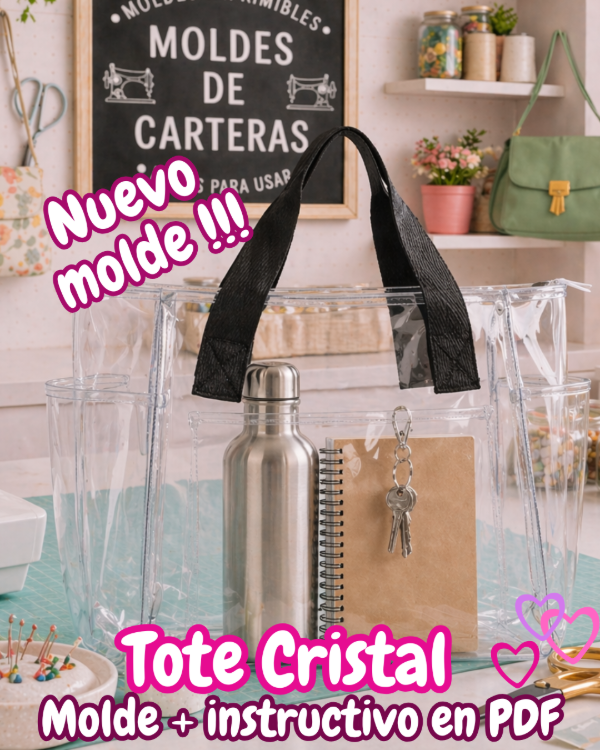 Producto - TOTE CRISTAL - MOLDERÍA + PASO A PASO PDF