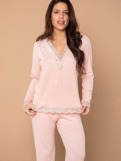 Producto - PROMO Pijama Serena Detalle (XL/XXL Salmon) - 0