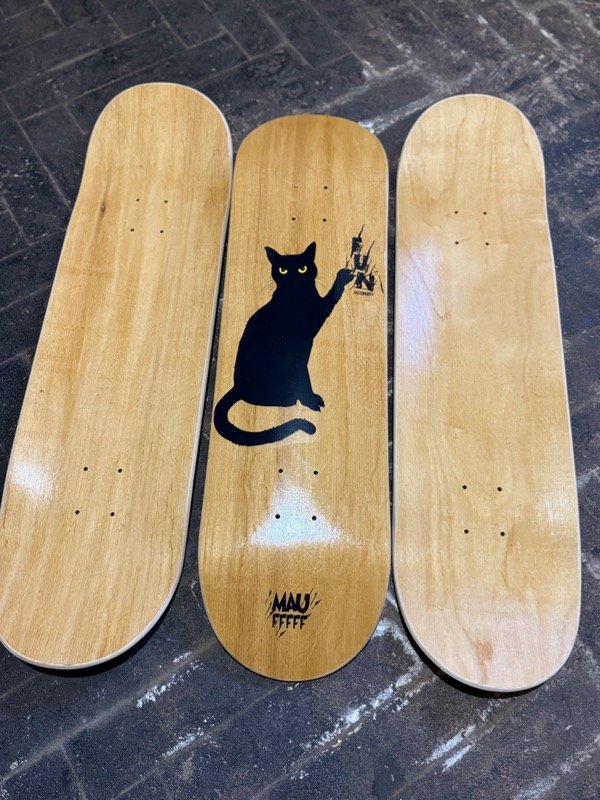 Producto - Tabla de guatambu diseño Gato Pfff. Consultar medida disponible