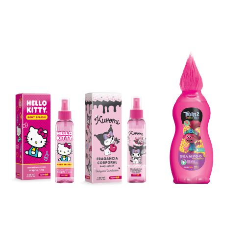 Producto - COMBO DISNEY Body Splash Hello Kitty + Body Splash Kuromi + Shampoo Trolls DESCU