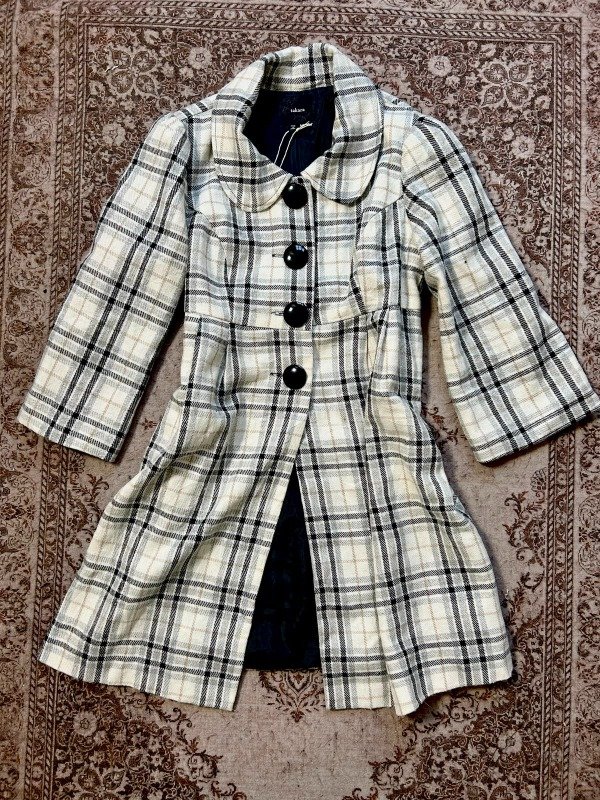 Producto - Black n White Tartan Coat - 0