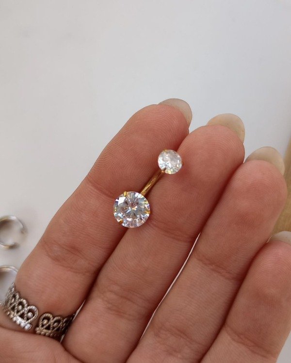 Producto - Piercing Ombligo Dorado - Redondo - 0