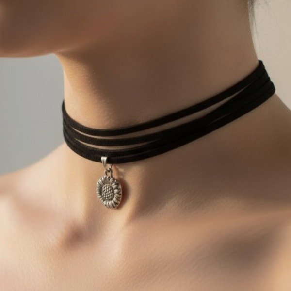 Producto - Choker Girasol Plateado