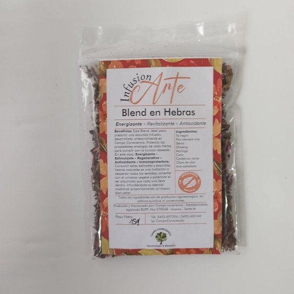 Producto - Infusionarte - Blend en hebras - Energizante - 15grs