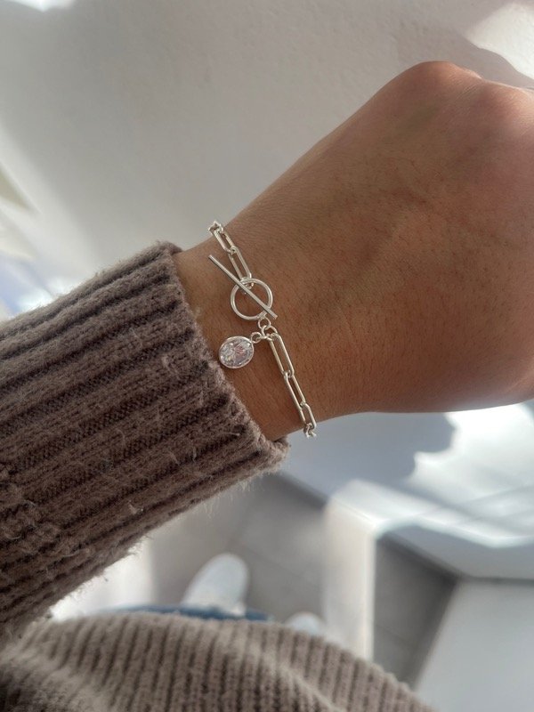 Producto - Pulsera eslabón y dije cubic