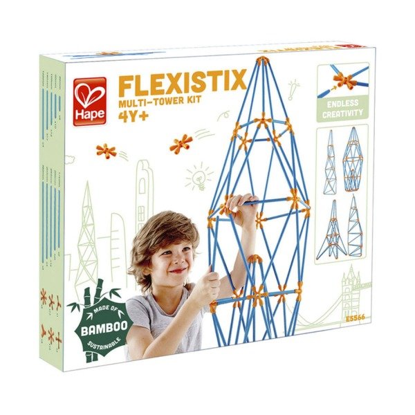 Producto - Kit Flexistix de Construcción Creativa Multi Torres 132 pzas Hape