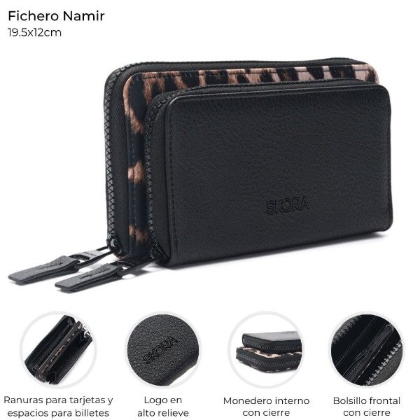 Producto - FICHERO SKORA NAMIR CON BOLSILLO FRONTAL PU COD 41545