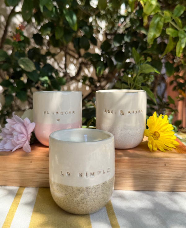 Producto - Velas en contenedor de cerámica- 3 modelos