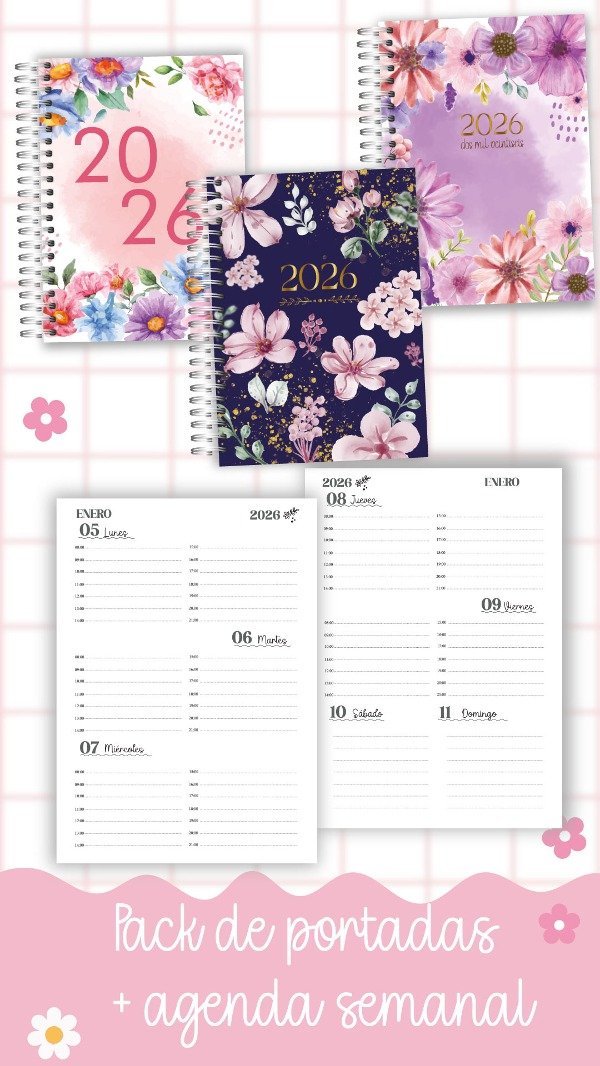 Producto - Pack portadas + agenda semanal