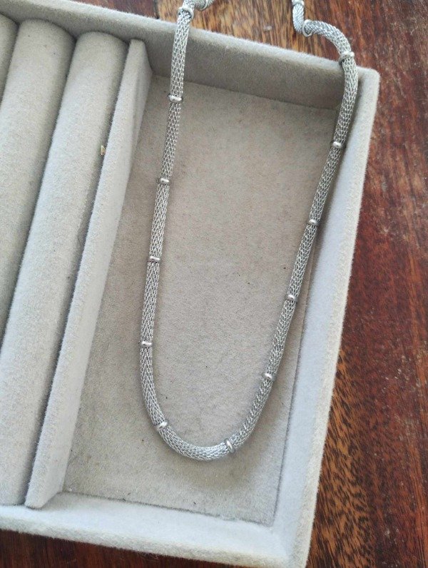 Producto - Collar coreano + bolitas. Acero quirurgico