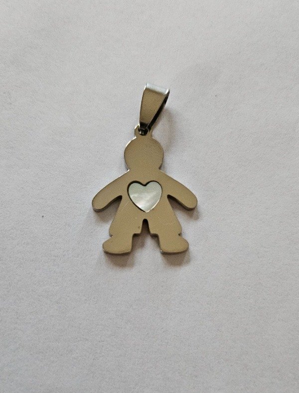 Producto - Dije nene corazon nacar 2.5 cm