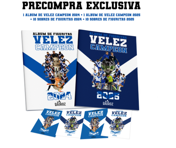 Producto - Album De Figuritas Velez Sarsfield Campeon 2024/2025 + 20 Sobres De Figuritas