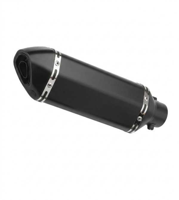 Producto - Escape Silenciador Tipo Akrapovic Mediano Universal Negro Mate + DB Killer - 3