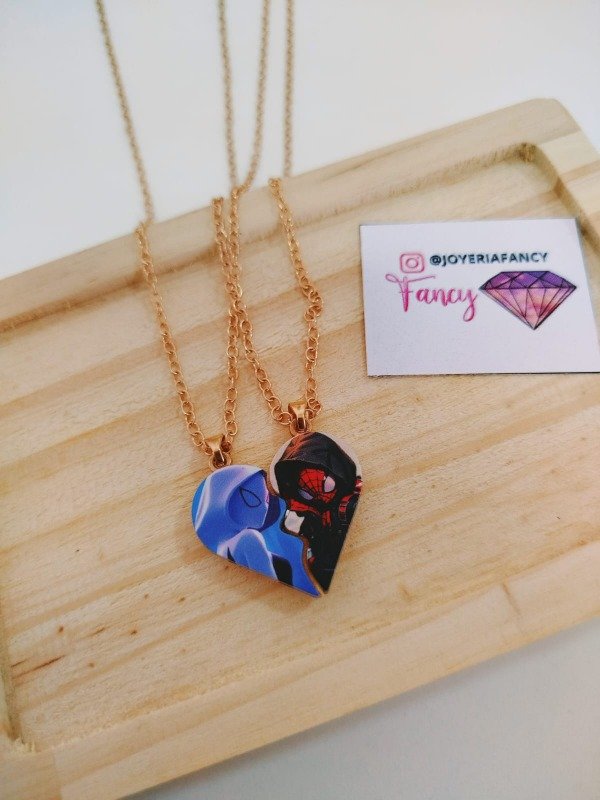 Producto - Cadenitas spiderman imantados (par) niquel 60cm