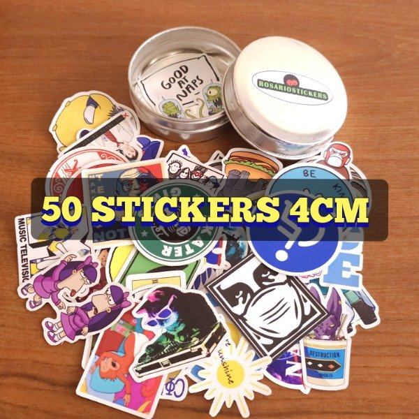 Producto - 50 Stickers 4cm en lata