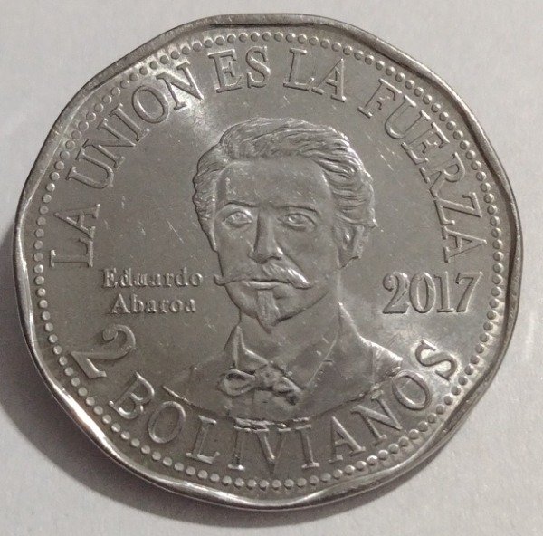 Producto - Bolivia 2 bolivianos 2017 Eduardo Abaroa - 0