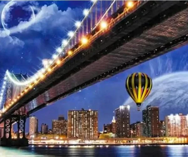 Producto - Kit De Pintura Con Diamantes Diamond Painting 40x50cm - Puente San Francisco 2