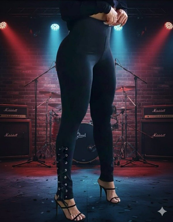 Producto - Pantalon de lycra acordonado en la botamanga