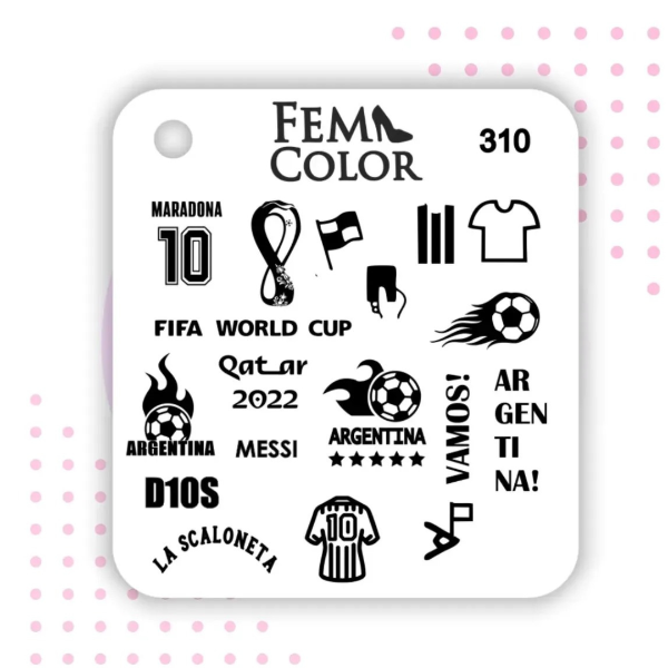 Producto - PLACA DE STAMPING CHICA MUNDIAL ARGENTINA 310
