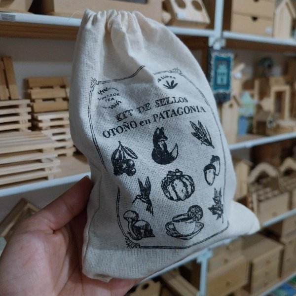 Producto - Set de sellos OTOÑO en PATAGONIA x 9