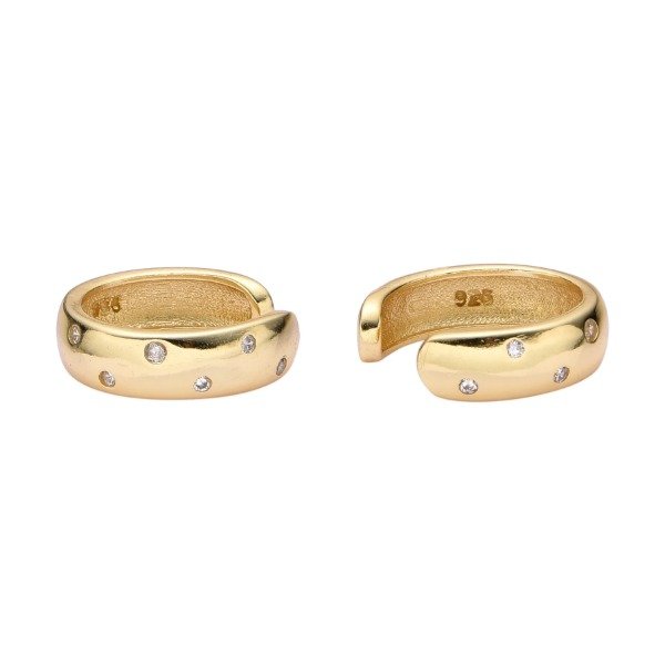 Producto - Cuff liso con puntos de luz gold (unidad)