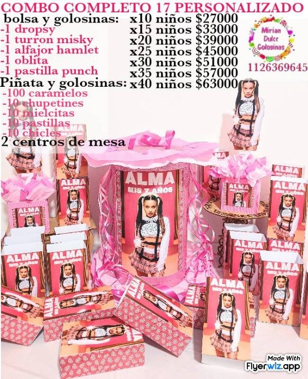 Producto - Combo cumpleaños 17 emilia mernes
