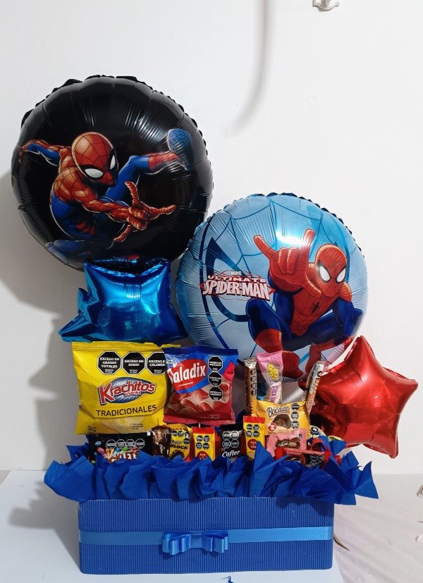 Producto - ARREGLO DE GLOBOS HOMBRE ARAÑA