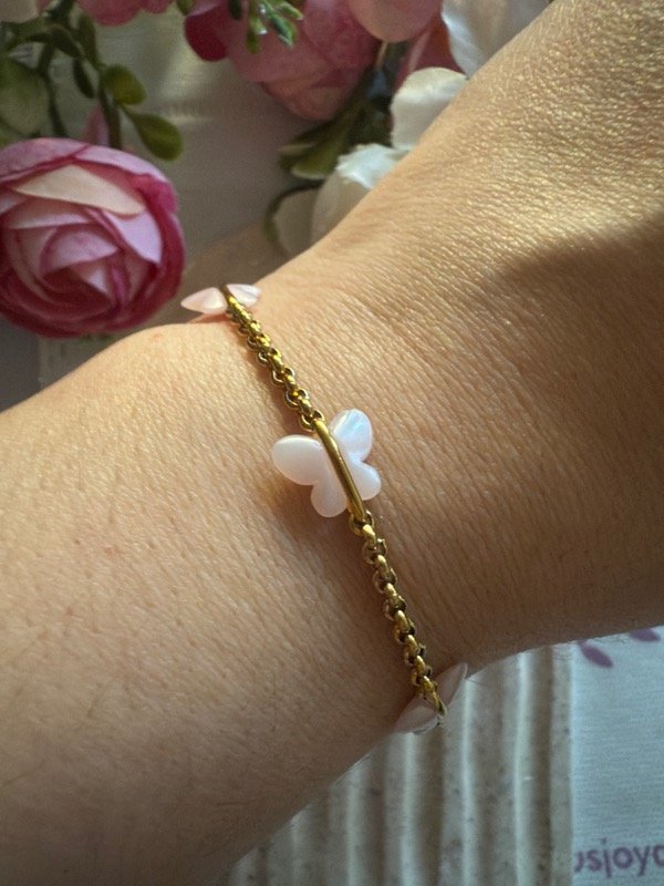 Producto - Pulsera mariposas rosa