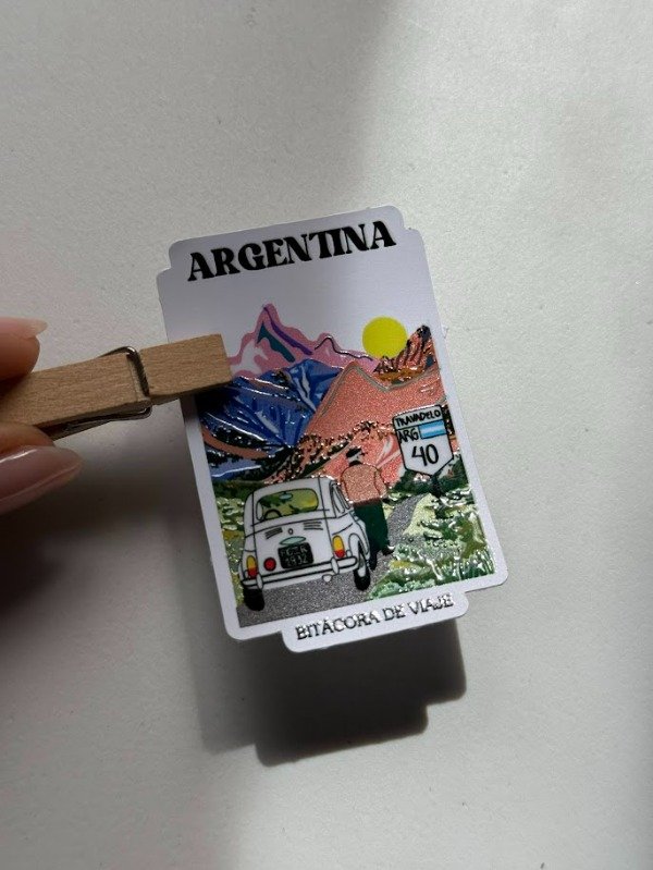 Producto - Argentina, bitácora de viaje - Vinilo blanco + Laca sectorizada
