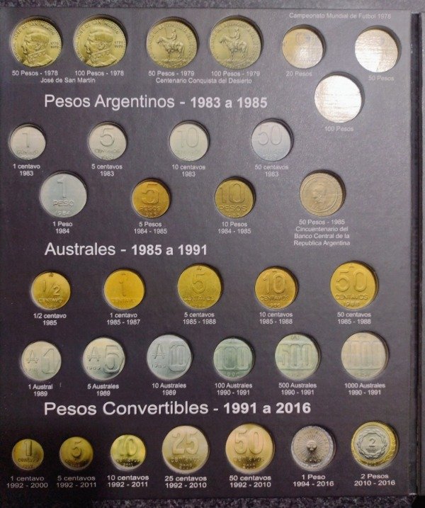 Producto - Álbum para monedas argentinas desde níqueles 1896-1942 hasta 2017 - 2