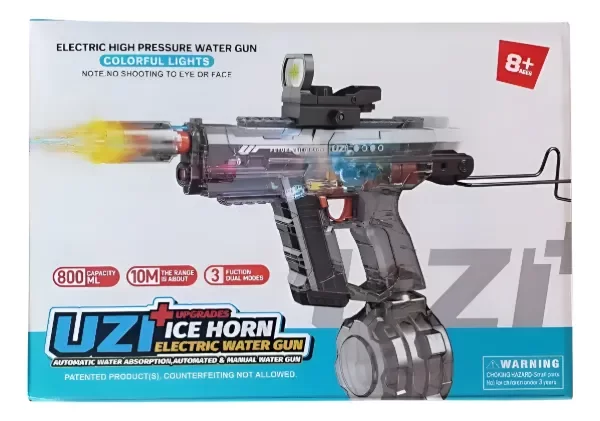 Producto - PISTOLA DE AGUA UZI - Eléctrica Con Succión De Agua
