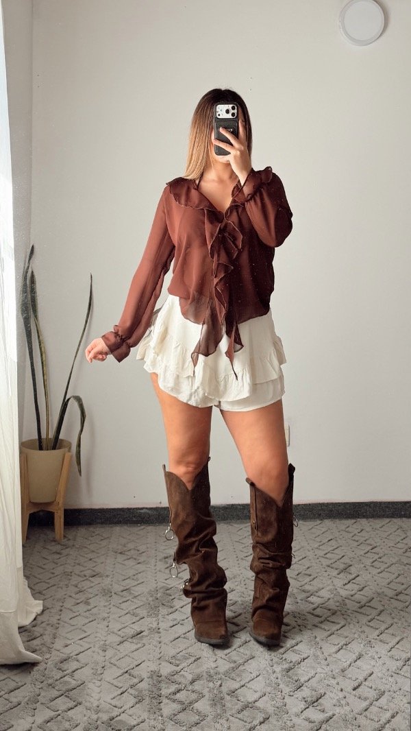 Producto - Blusa gasa chocolate - 1