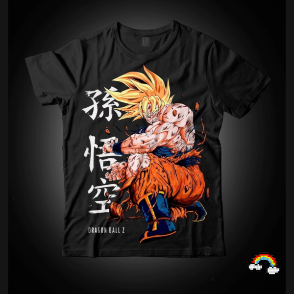 Producto - REMERA DE ADULTOS MANGA CORTA  GOKU T.XXXL