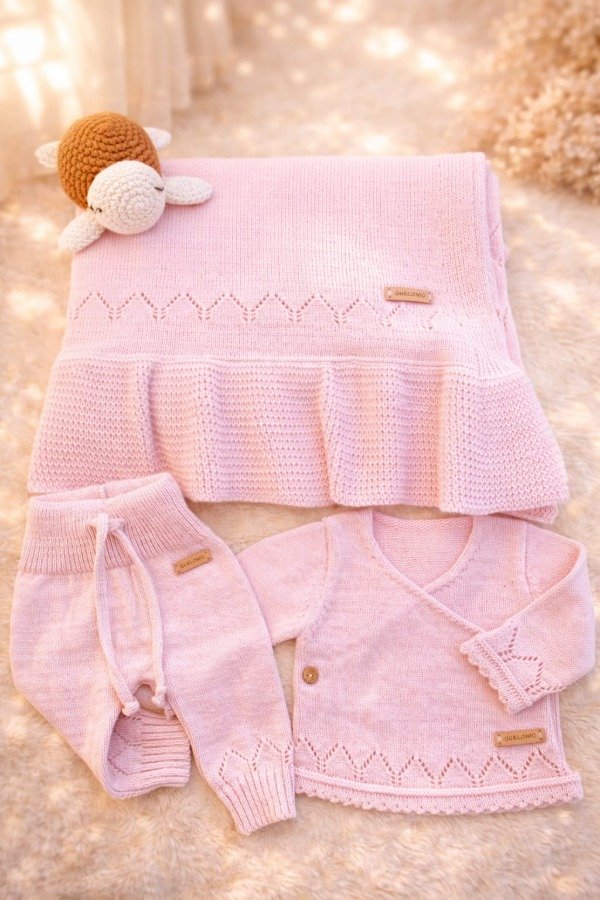 Producto - AJUAR CON BATITA ROSA BEBE