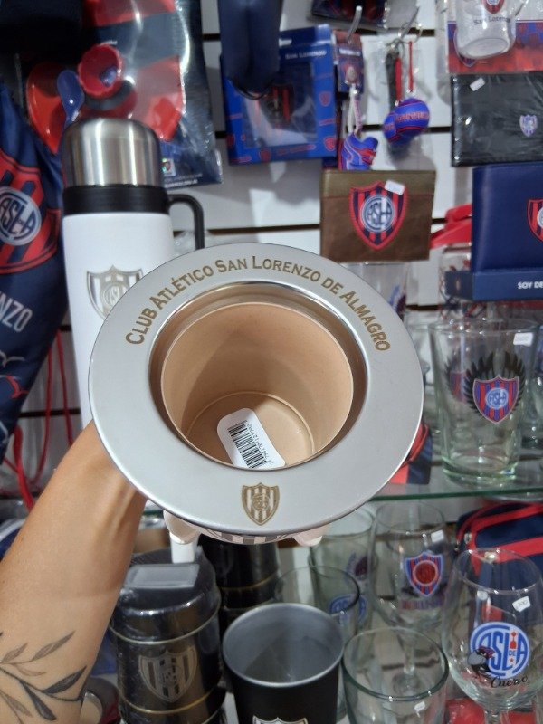 Producto - Mate camionero San Lorenzo blanco - 1