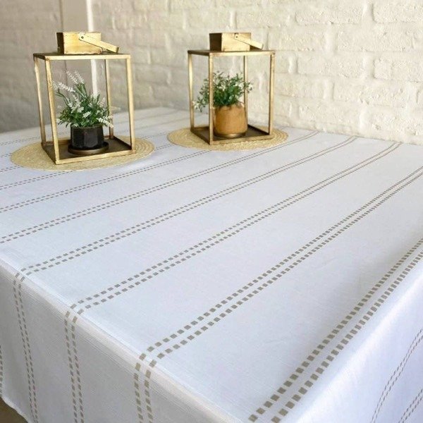 Producto - Mantel cuadrado 1,75 x 1,75 m antimanchas con proceso impermeable