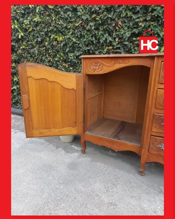 Producto - Gran bahiut vajillero antiguo estilo Francés Provenzal en madera maciza tallada - 9