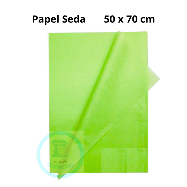 Producto - Papel de Seda Verde Manzana 50 x 70 cm x1