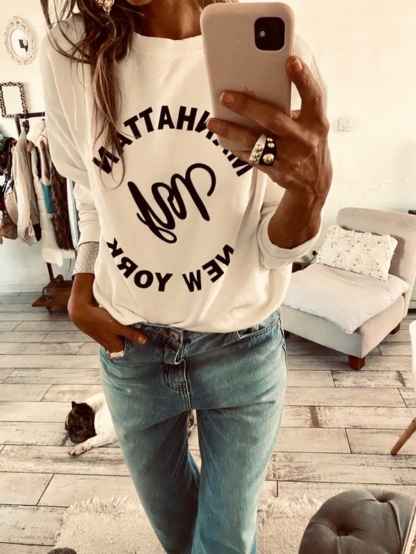 Producto - Buzó Manhattan blanco