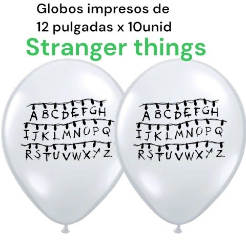 Producto - Globos stranger things x 10 un de 12 pulgadas