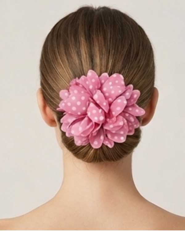 Producto - Broche Para Pelo Motivo Flor Con Petalos A Lunares Mujer x par - 5