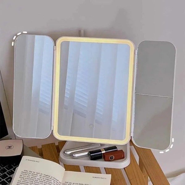 Producto - Espejo de Maquillaje Triple LED con Aumento y Recargable USB - 6