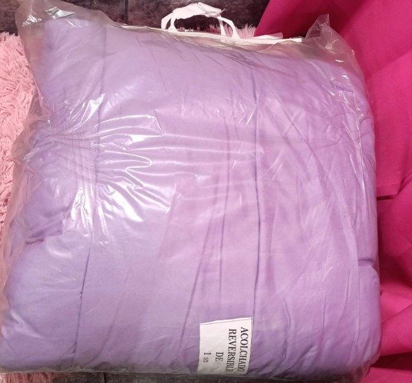 Producto - Acolchado reversible lila 1 1/2 plaza