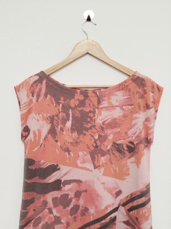Producto - Vestido PUM -estampa Trazos tonos cálidos- - 1