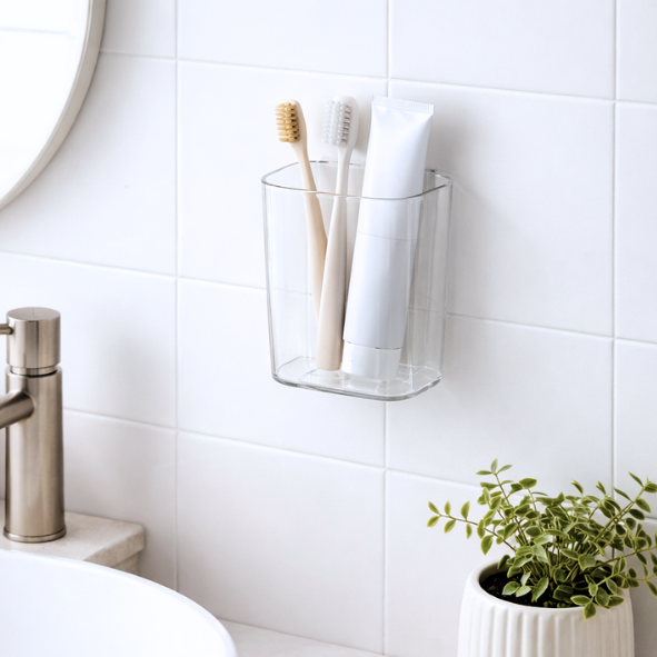 Producto - ORGANIZADOR COLGANTE DE ACRILICO CON ADHESIVO