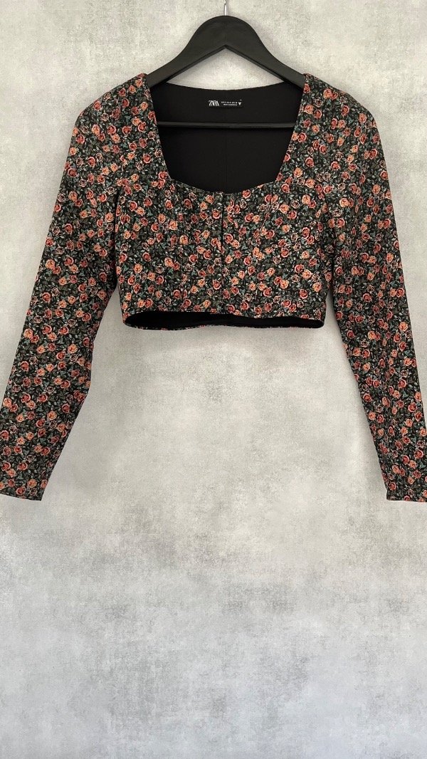 Producto - Top corsét floral Zara TS - 1