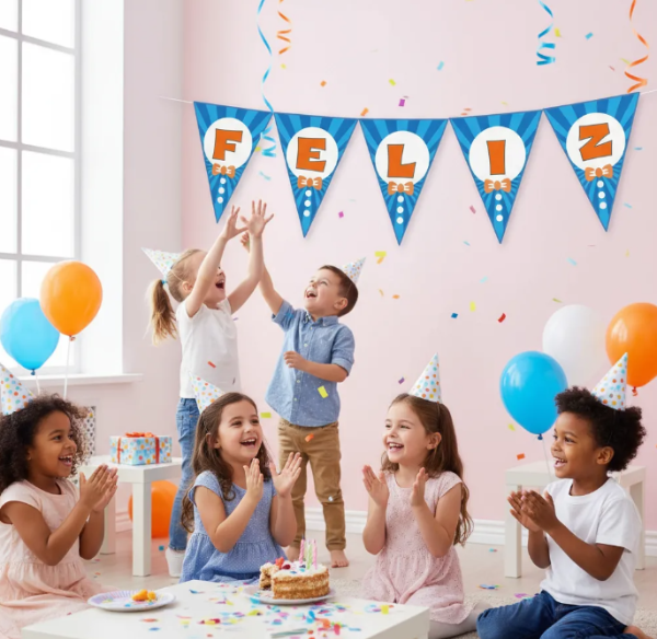 Producto - Banderín Imprimible Feliz Cumpleaños + Nombre Blippi
